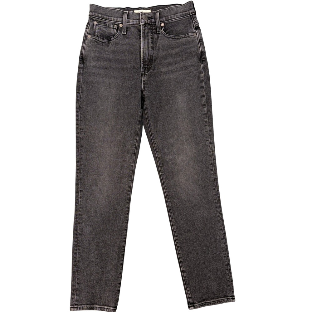 Madewell The Perfect Vintage Jean High Rise Faded Black Straight Leg Size 25